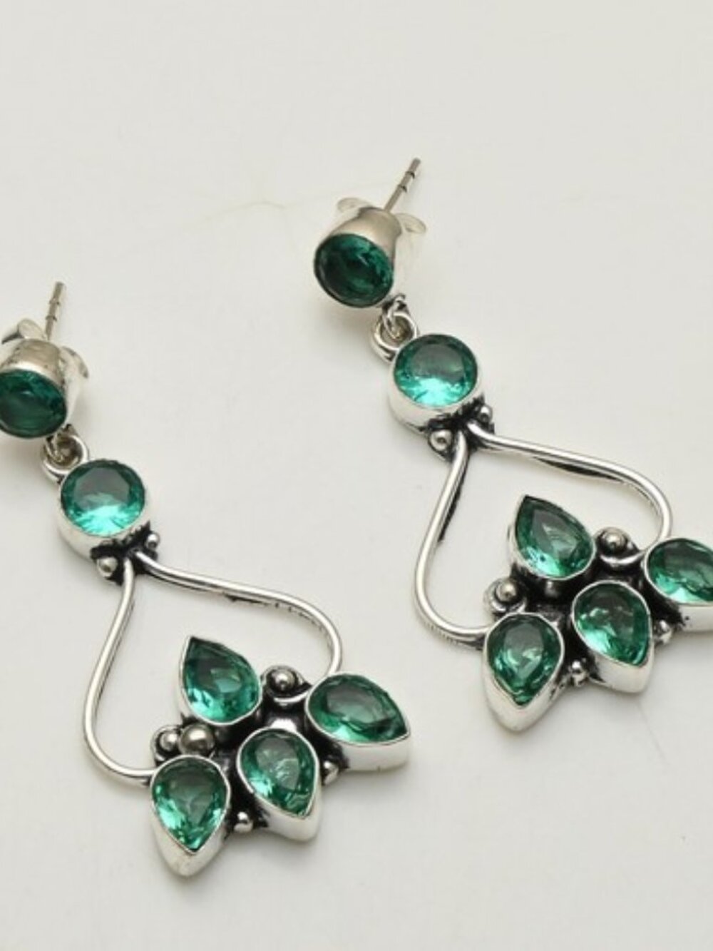 Apatite Gemstone Sterling Silver Stud Earrings